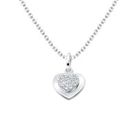 Shining Heart Silver Necklace SPE-5773